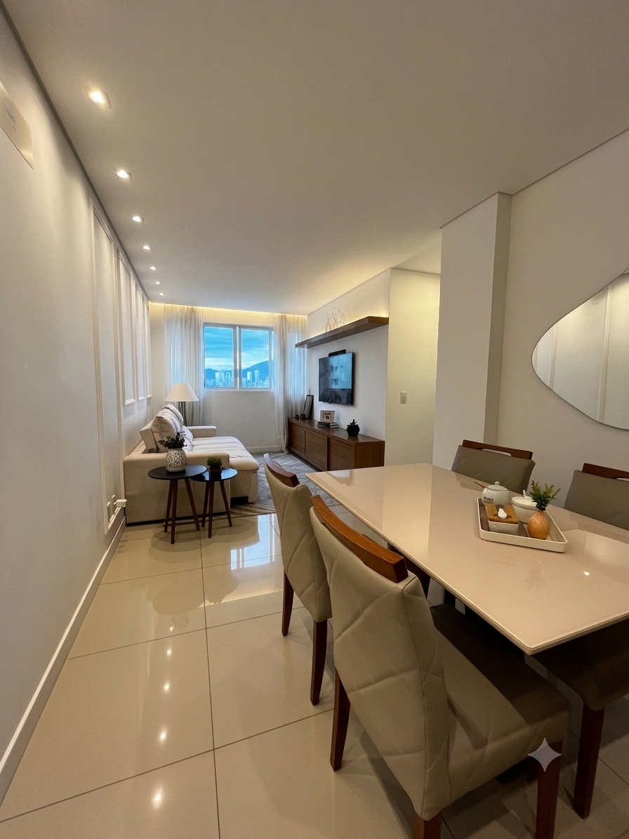 Apartamento mobiliado e equipado à venda no Centro de Navegantes – a apenas 50 metros do mar!